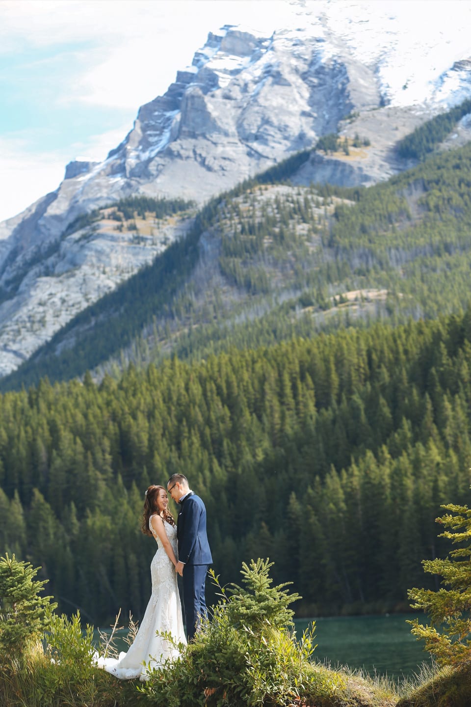 Prewedding photo shoot in Banff National Park Canada - Winter Lotus ...