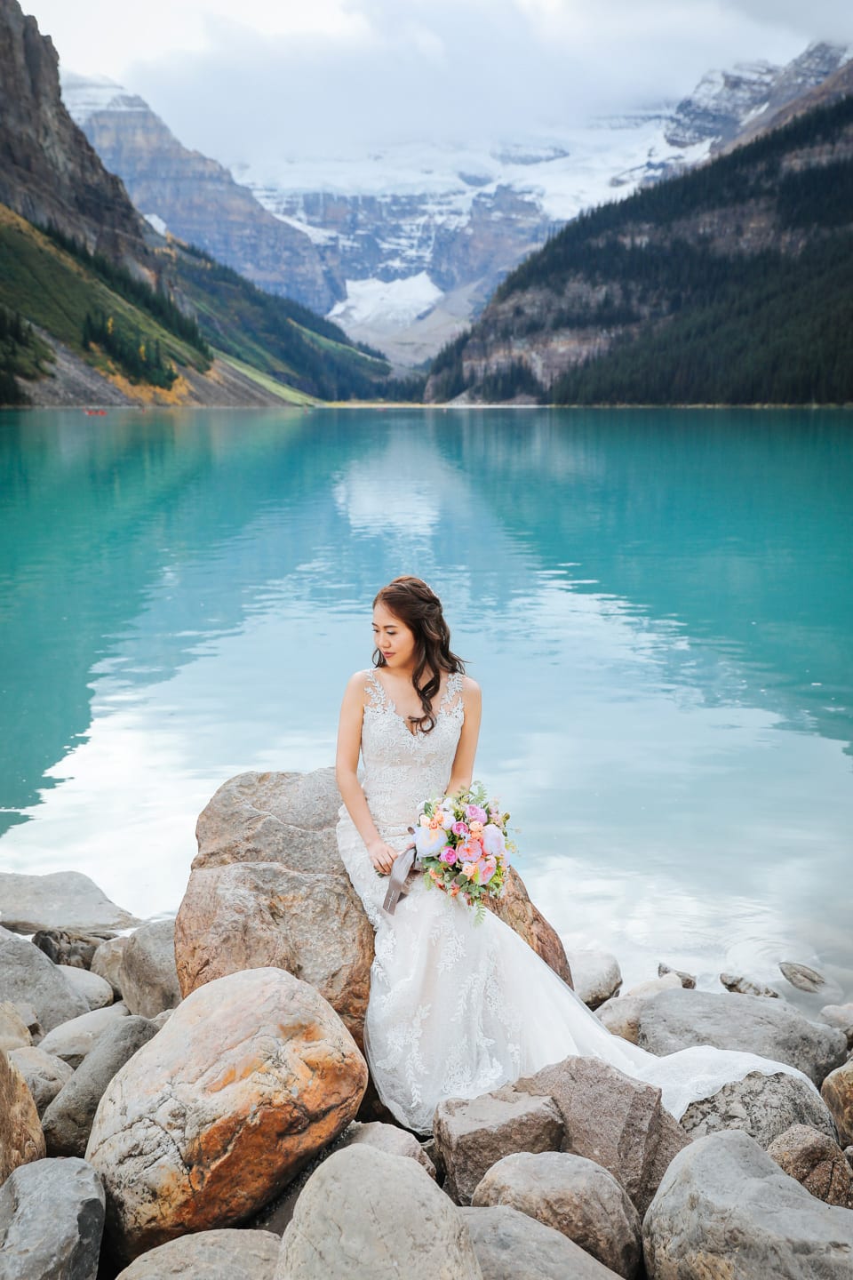 Prewedding photo shoot in Banff National Park Canada - Winter Lotus ...